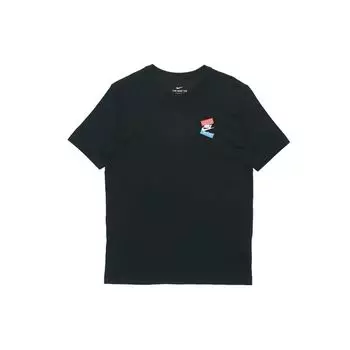 Мужская футболка с круглым вырезом Nike NSW Logo Rip, черная BV7512-010 L