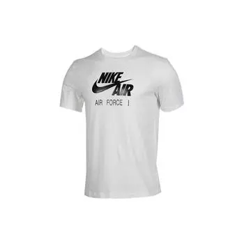 Мужская футболка с круглым вырезом Nike Solid Color Logo Print, белая 927423-133 XXL