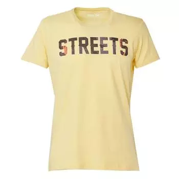 Мужская футболка с круглым вырезом с уличным принтом желтая