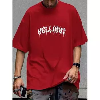 Мужская футболка с крутым принтом, мужская свободная футболка с круглым вырезом и коротким рукавом, повседневная одежда, 3 цвета, топ для пары S