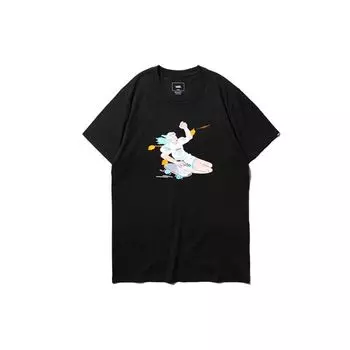 Мужская футболка с мультяшным принтом Vans Artist Collaboration, черные VN0A4P5JBLK L