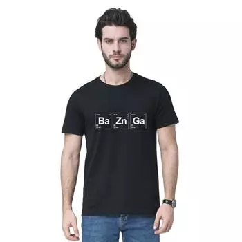 Мужская футболка с принтом Ba Zn Ga Pattern Большая футболка The Best of Friends No-Cut Transfer Paper Печати Хлопковая футболка S чёрный