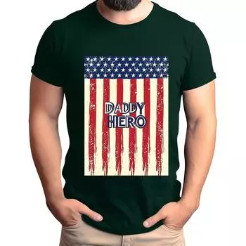 Мужская футболка с принтом флага ко Дню отца, мужской свободный повседневный топ с коротким рукавом XXL