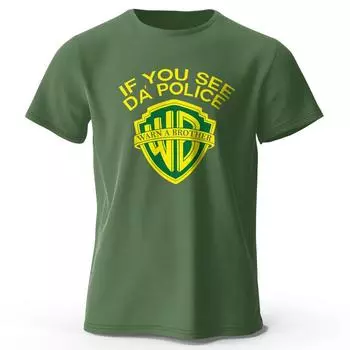 Мужская футболка с принтом If You See Da Police, 100% хлопок, классические свободные футболки с забавным графическим принтом для мужчин и женщин, летние топы S бежевый
