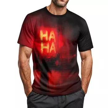 Мужская футболка с принтом на Хэллоуин, с круглым вырезом, рукавами реглан и короткими рукавами XXL жёлтый