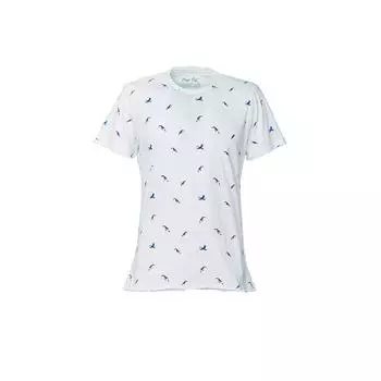 Мужская футболка с принтом Parrot Pattern White