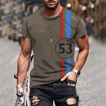 Мужская футболка с принтом Personality 3D Full Print, горячая летняя мужская повседневная графика унисекс, свободная мужская футболка с коротким рукавом S