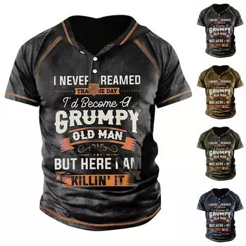 Мужская футболка с принтом, уличная уличная футболка с короткими рукавами и капюшоном на пуговицах L чёрный