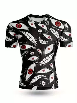 Мужская футболка с принтом в виде косплея и анимации 3D Мужская компрессионная футболка с коротким рукавом Футболка для фитнеса Novel Slim-fit Tight Футболка S белый