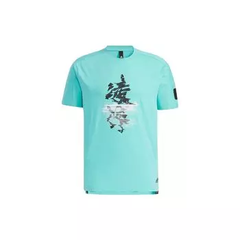 Мужская футболка с рисунком Adidas GFX Story, темно-бирюзовая GP0863