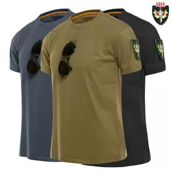 Мужская футболка с тактической сетчатой технологией S-3XL, впитывающая пот эластичная футболка для спортивного зала S чёрный