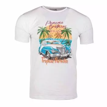 Мужская футболка с тропическим принтом PANAME BROTHERS