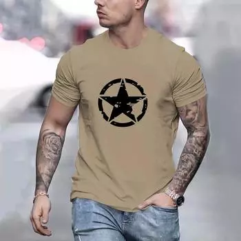 Мужская футболка с узором и принтом, летняя повседневная футболка с коротким рукавом, уличная футболка с круглым вырезом в стиле ретро, мужская одежда большого размера, пуловер 5XL