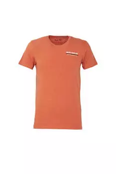 Мужская футболка с v-образным вырезом и принтом