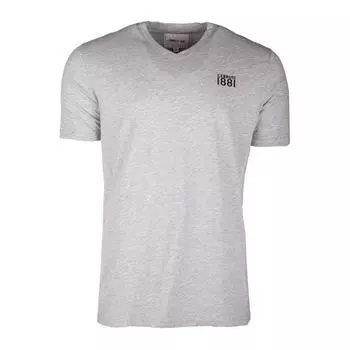 Мужская футболка с v-образным вырезом по диагонали CERRUTI S серый