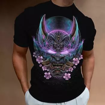 Мужская футболка с винтажным принтом черепа, летние повседневные блузки, модная футболка с короткими рукавами Y2k, топы с круглым вырезом, толстовка, одежда больших размеров XS