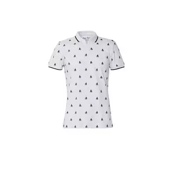 Мужская футболка с воротником-поло с рисунком парусного спорта белая