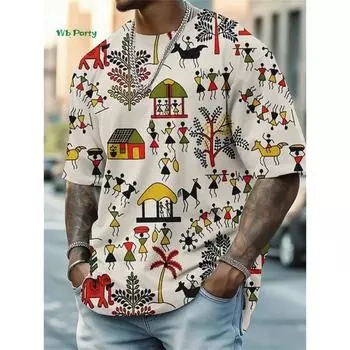 Мужская футболка с забавным дизайном, модная футболка с коротким рукавом и принтом животных, свободные топы в стиле Харадзюку, летняя мужская уличная повседневная одежда M