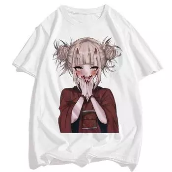 Мужская футболка сэмпай аниме для девочек Nerdy Modal с белым принтом, женская уличная футболка в стиле манги XL белый