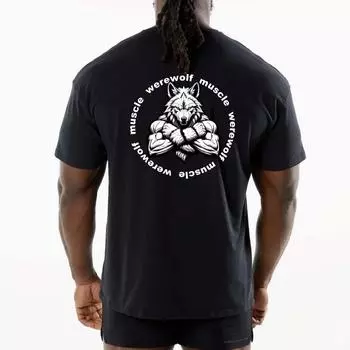 Мужская футболка спортивная мужская футболка для фитнеса блузки свободные большие размеры с коротким рукавом летние футболки для бодибилдинга и спортзала топы уличная одежда S