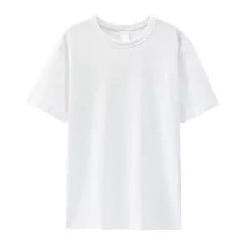 Мужская футболка светло-розовая футболка плотная с короткими рукавами парная базовая рубашка S белый