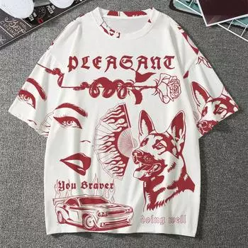 Мужская футболка свободного кроя Manfinity EMRG с рисунком букв и фигур S