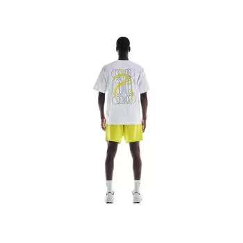 Мужская футболка свободного кроя с графическим логотипом Club-T, с приспущенным плечом, с коротким рукавом, топы, белый лайм 1MF11842929 M