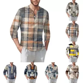 Мужская футболка уличная повседневная мода с длинными рукавами L синий