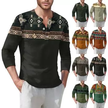 Мужская футболка уличная повседневная мода с длинными рукавами L армия зеленый