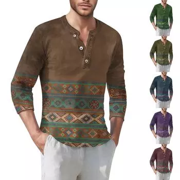 Мужская футболка уличная повседневная мода с длинными рукавами L армия зеленый