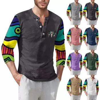 Мужская футболка уличная повседневная мода с длинными рукавами XL чёрный