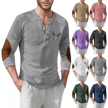 Мужская футболка уличная повседневная мода с длинными рукавами M чёрный