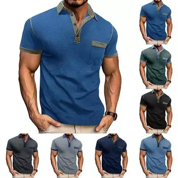 Мужская футболка уличная повседневная мода с коротким рукавом L чёрный