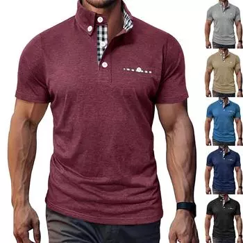 Мужская футболка уличная повседневная мода с коротким рукавом L чёрный