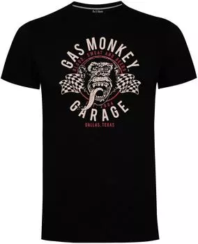 Мужская футболка унисекс Gas Monkey Garage Blacktwin с флагами S S