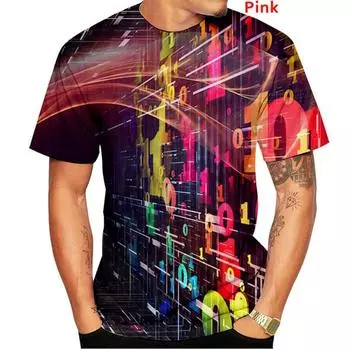Мужская футболка унисекс с 3D-цифровой печатью, винтажная хип-хоп футболка с коротким рукавом, повседневная футболка S синий