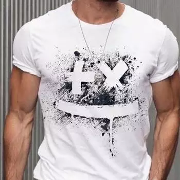 Мужская футболка в стиле ретро, повседневная мужская футболка с 3d принтом, летние топы с короткими рукавами, футболка, повседневная модная уличная футболка, винтажная мужская одежда S