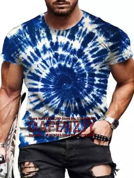 Мужская футболка в стиле ретро с принтом тай-дай 3D самурай с коротким рукавом, летние повседневные футболки, свободная футболка большого размера для мужчин 2024 S серый