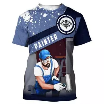 Мужская футболка, винтажная футболка, летняя одежда, топы с персонализированным именем «Механик», 3d принт, 5xl, уличный повседневный спортивный пуловер большого размера S