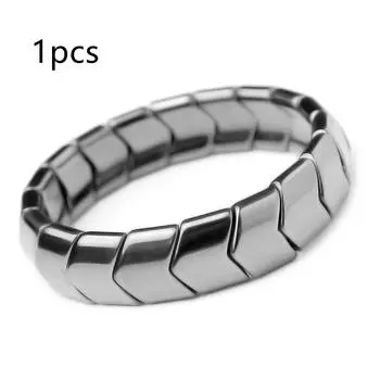 Мужская гематитовая черная желчная ручная строка с гладкой шкалой, магнитный материал, каменная ручная струна