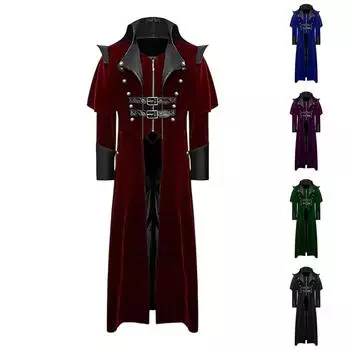 Мужская готическая пара свободных и модных вечерних платьев L чёрный