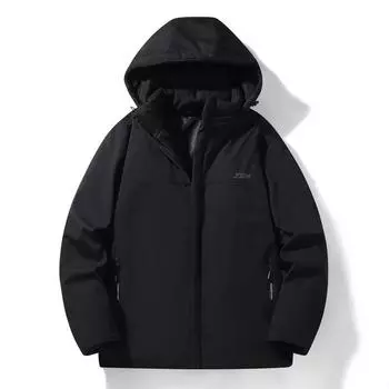 Мужская графеновая флисовая утепленная куртка на осень и зиму, мужская деловая одежда с хлопковой подкладкой, мужская M чёрный