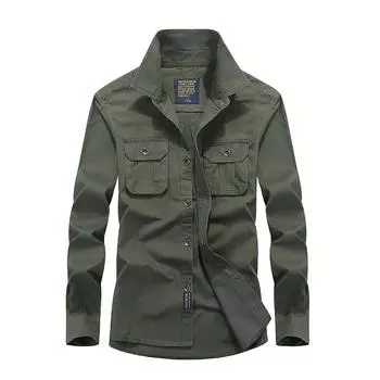 Мужская хлопковая деловая рубашка с длинным рукавом и короткими рукавами, размер S-4XL XL синий