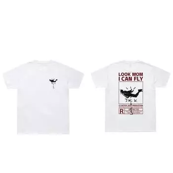 Мужская хлопковая футболка с буквенным принтом в стиле хип-хоп, уличная футболка, мужские модные футболки с короткими рукавами и круглым вырезом, топы S чёрный