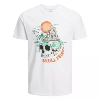 Мужская хлопковая футболка с короткими рукавами Skull Island JACK & JONES