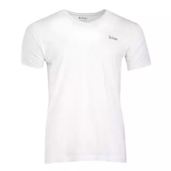 Мужская хлопковая футболка с V-образным вырезом и короткими рукавами цветная LEE COOPER