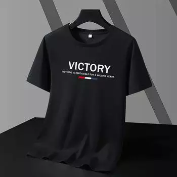 Мужская хлопковая футболка свободного кроя с английскими буквами и буквенным узором Париж, летняя свободная футболка с круглым вырезом и короткими рукавами S