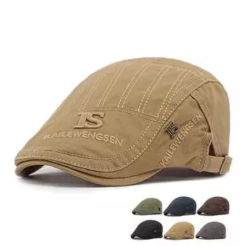 Мужская хлопковая кепка на весну и лето, британская винтажная кепка вперед, молодежная кепка, кепка газетчика, плоская кепка, шляпа водителя, шляпа плюща, шляпа художника Гэтсби, шляпа художника чёрный
