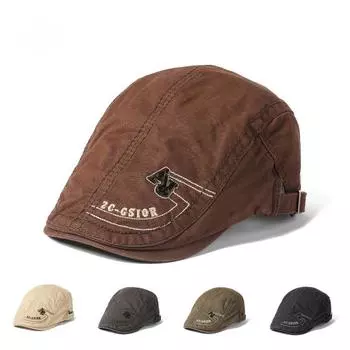 Мужская хлопковая кепка с утиным язычком в британском стиле, ретро-берет для отдыха, Ms. Шляпа M56-58cm тёмно-синий