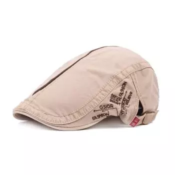 Мужская хлопковая кепка с вышитыми буквами, британский ретро-берет, горячая шляпа для иностранной торговли Adjustable тёмно-синий